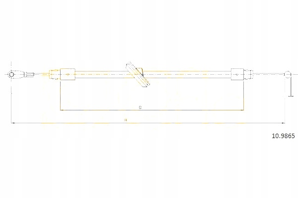 трос тормоза ручного MERCEDES SPRINTER 06-