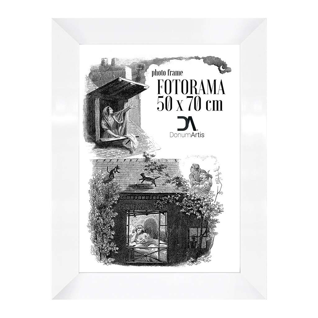 Fotorám Simple 50x70 bílý z plexiskla na fotky