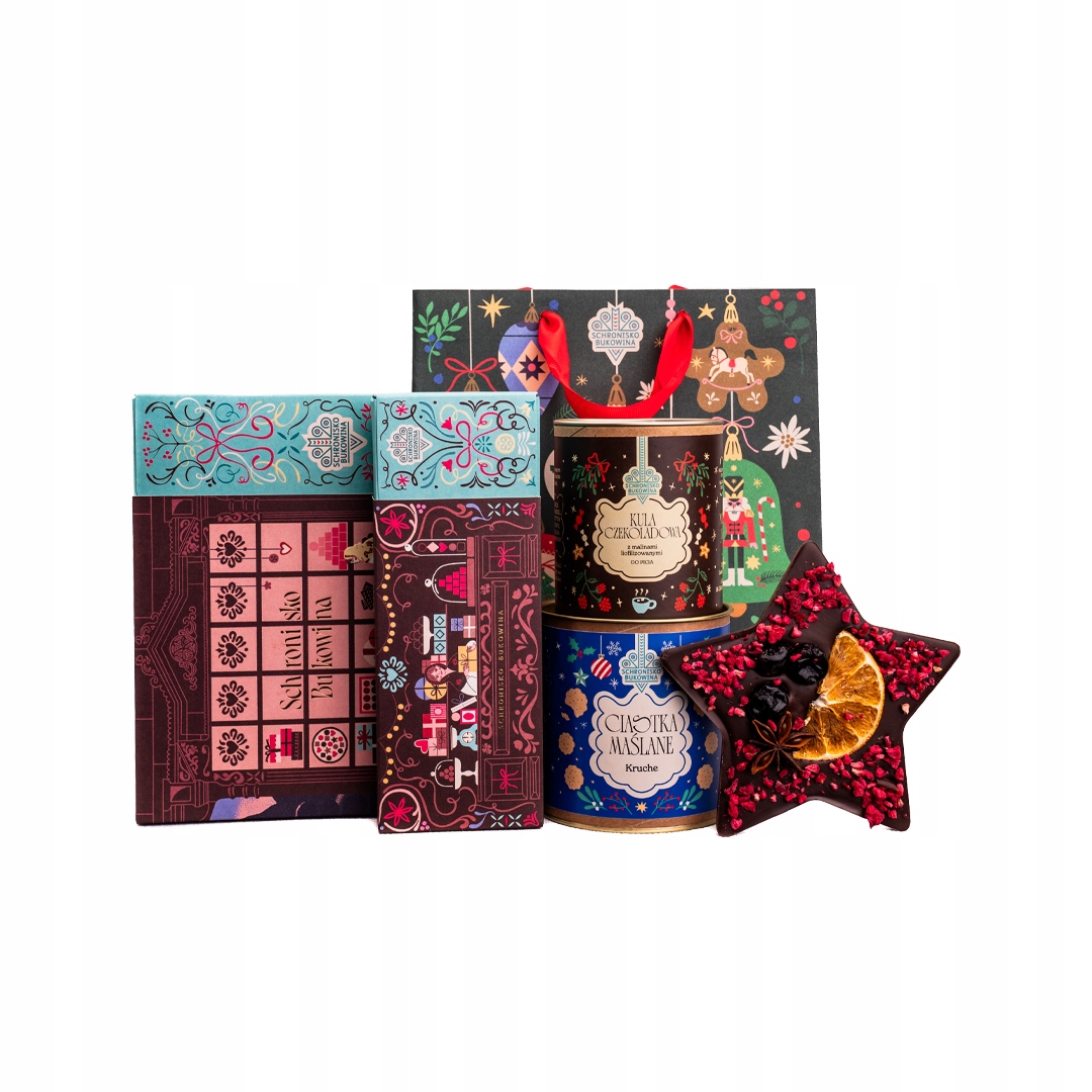 Levně Vánoční sada dárek k pralinky dubajské čokoláda s ořechy