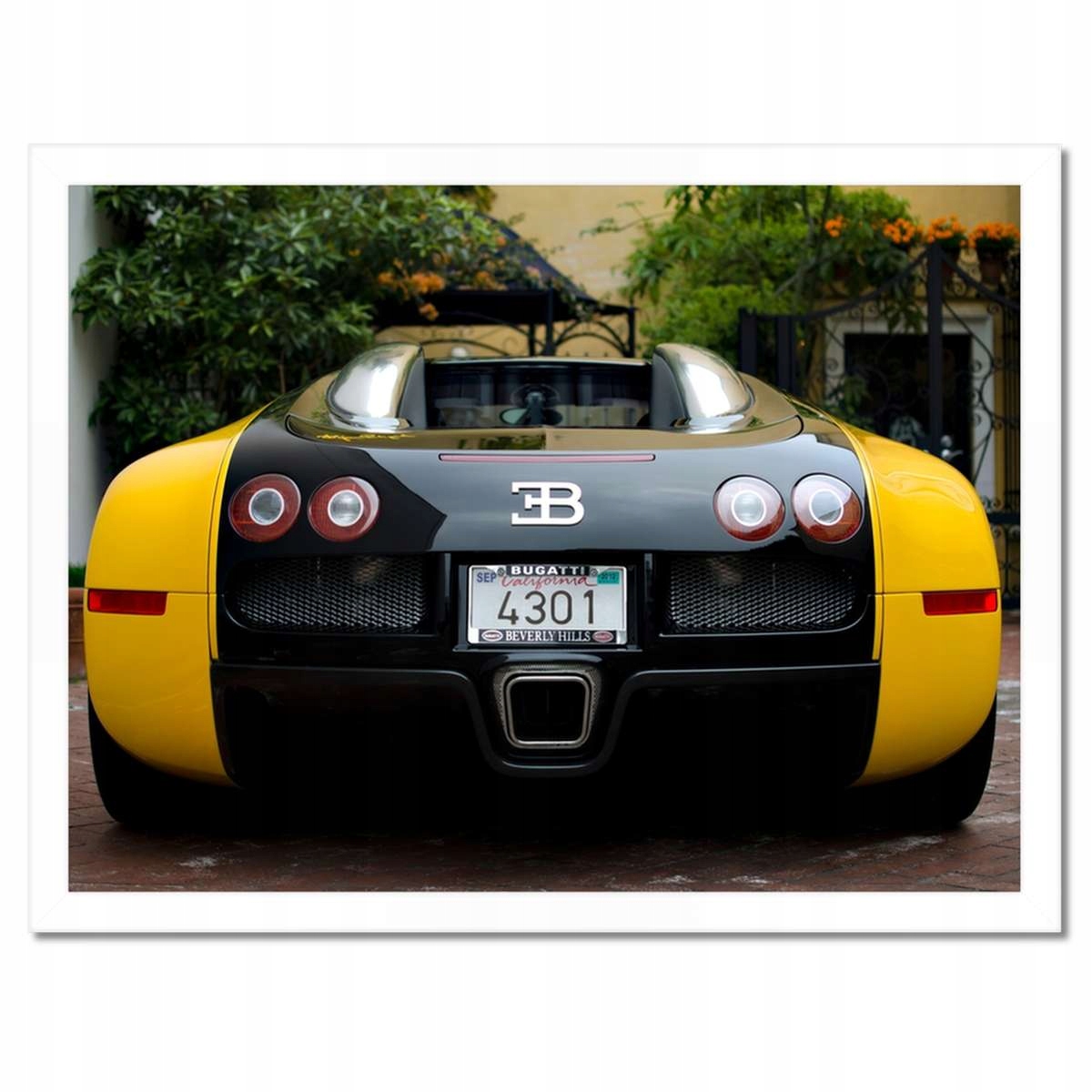 Plakáty v rámu 40x30 Žluté Bugatti