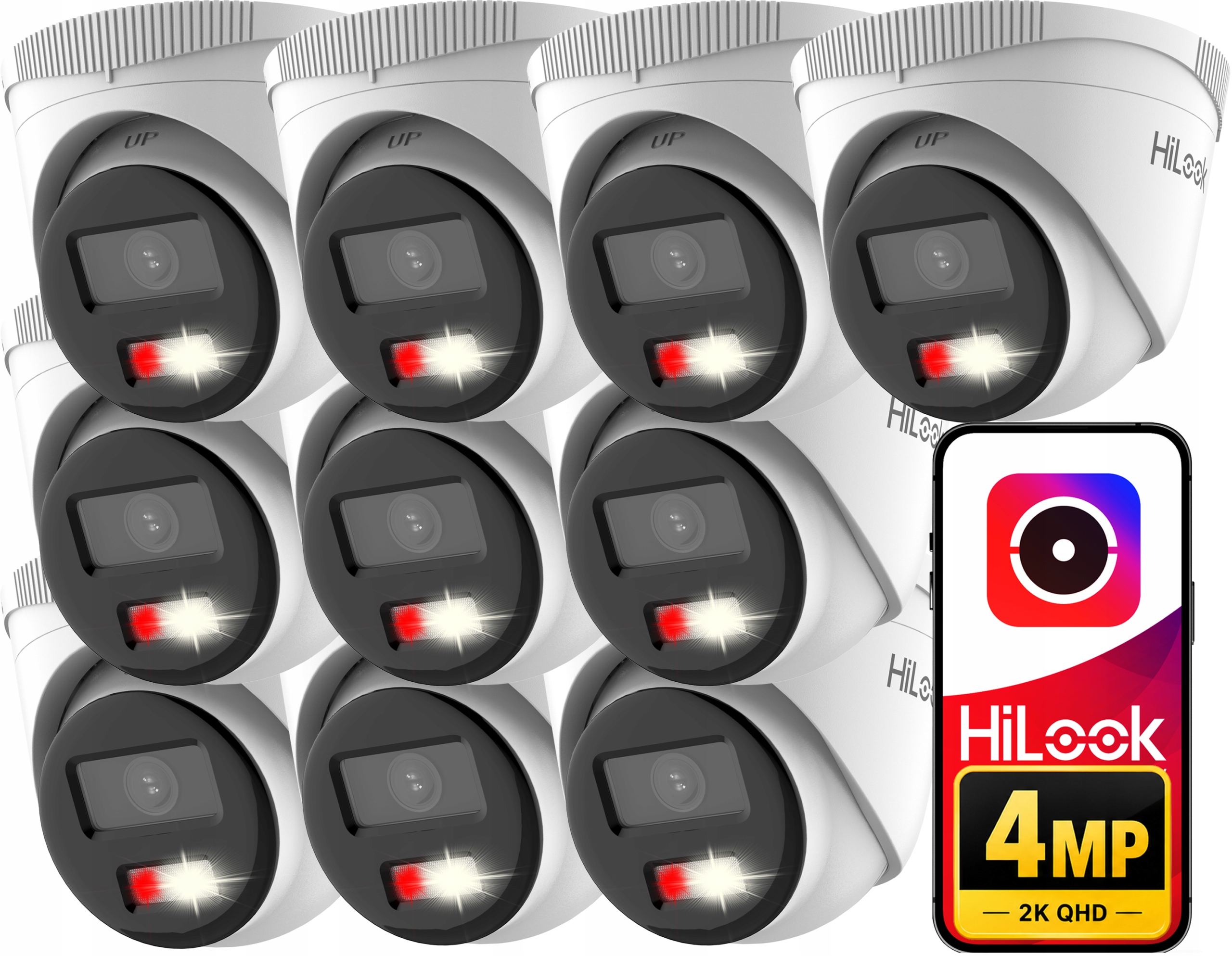 Ip kamera 10x IPC-T240HA-LUC 4MPx Hikvision HiLook Vonkajšia Hybrid Light