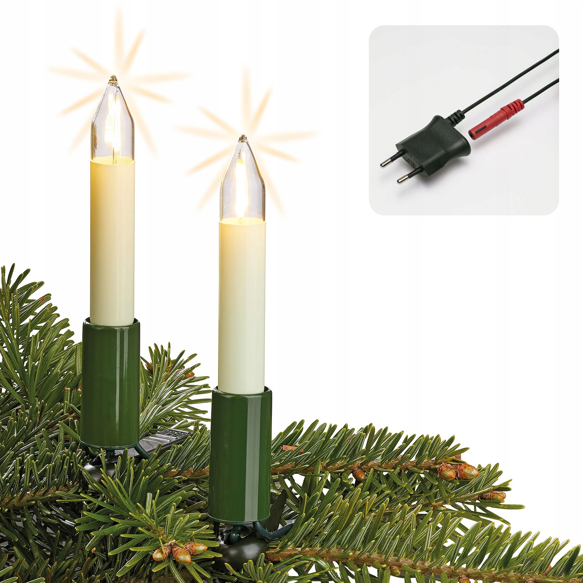 Hellum Lampki Choinkowe Świece na Choinkę LED 13m — miniatura 11