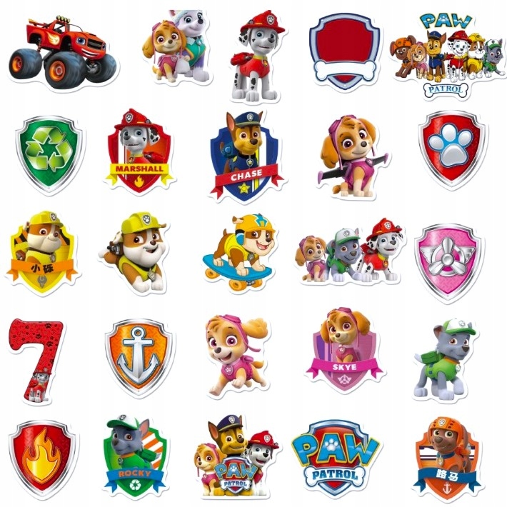 Naklejki PSI PATROL bajka kreskówka PAW PATROL Ryder i psy owczarek buldog Rodzaj gadżetu gamingowy