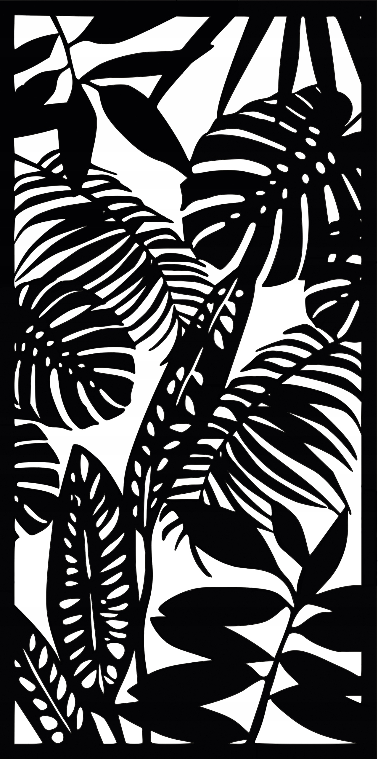 

Obraz Ażurowy Dekoracja Ścienna Panel Liście W06