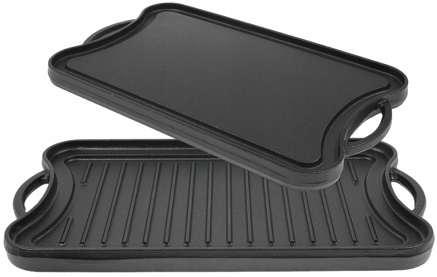 Płyta ŻELIWNA Grillowa na OGNISKO Grilla Patelnia Grill Dwustronna 51x26 cm