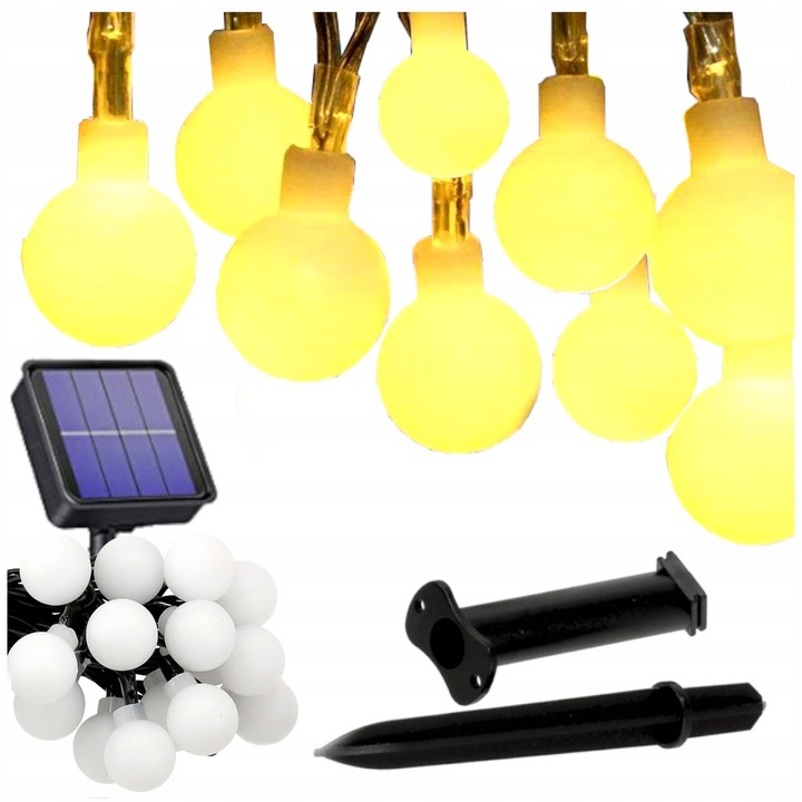 

Girlanda Lampki ogrodowe solarne 30 Led ciepłe ml