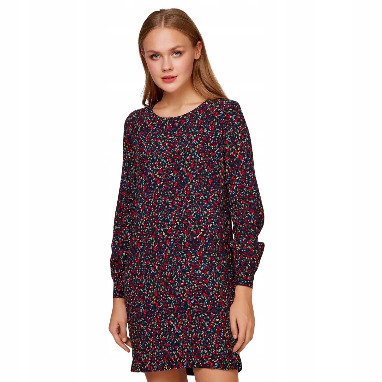 Šaty Pepe Jeans každodenní, jednoduché, tmavě modré s květinami vel. M