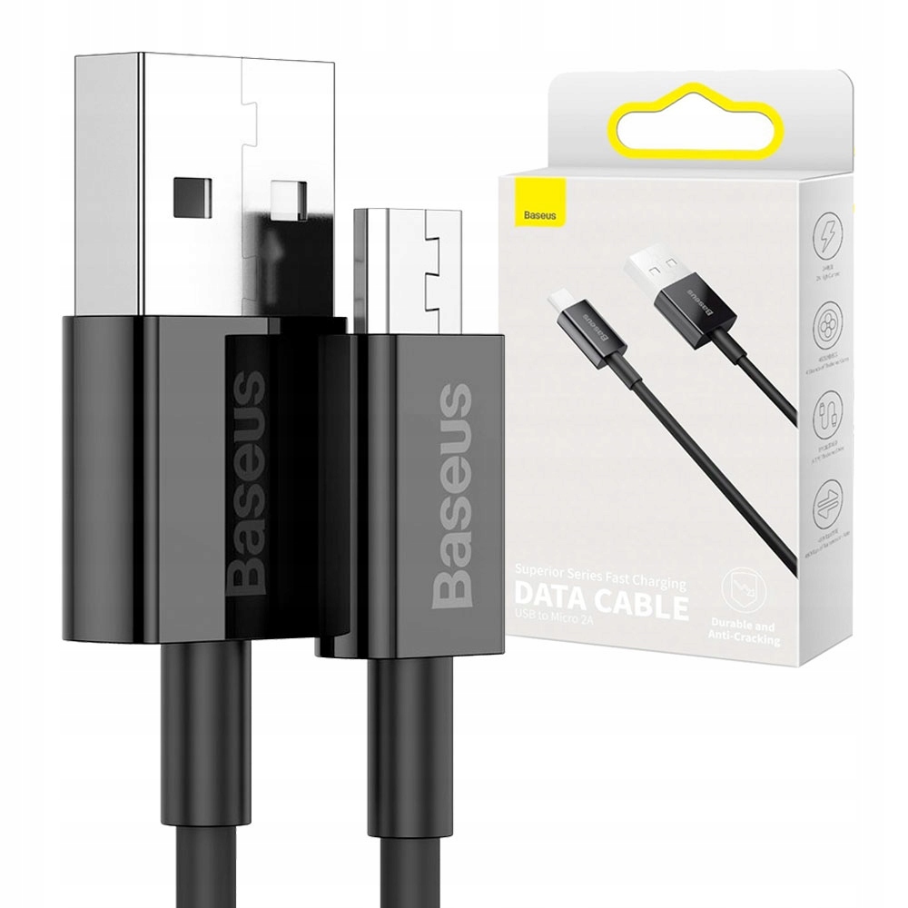 

Baseus Mocny Kabel Usb Micro Szybki Qc 2A 1m