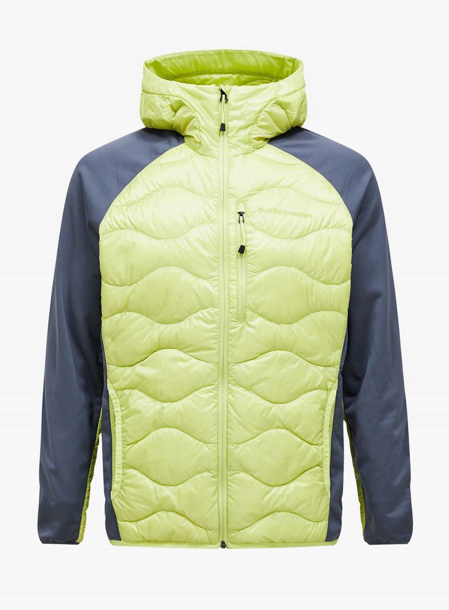 Hybridní bunda Peak Performance Helium Down Hybrid Hood crystal green L