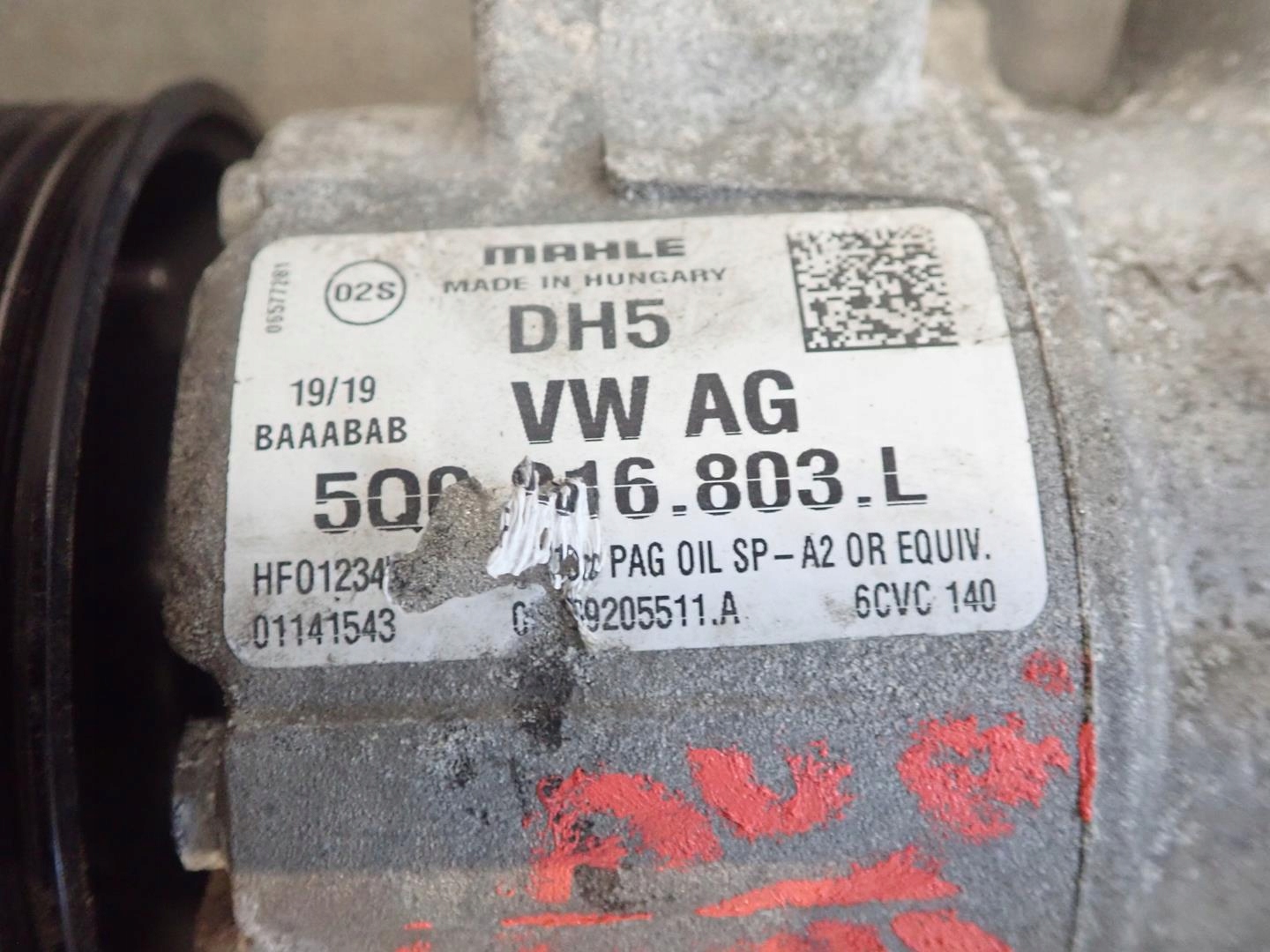 compressor of the air conditioning compressor; VW SEAT SKODA