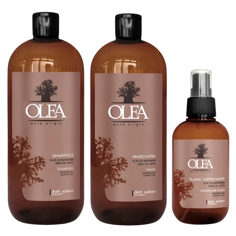 Olea Baobab Šampon 1000 ml Maska 1000 ml Fluid 150 Ml Dott. Solari