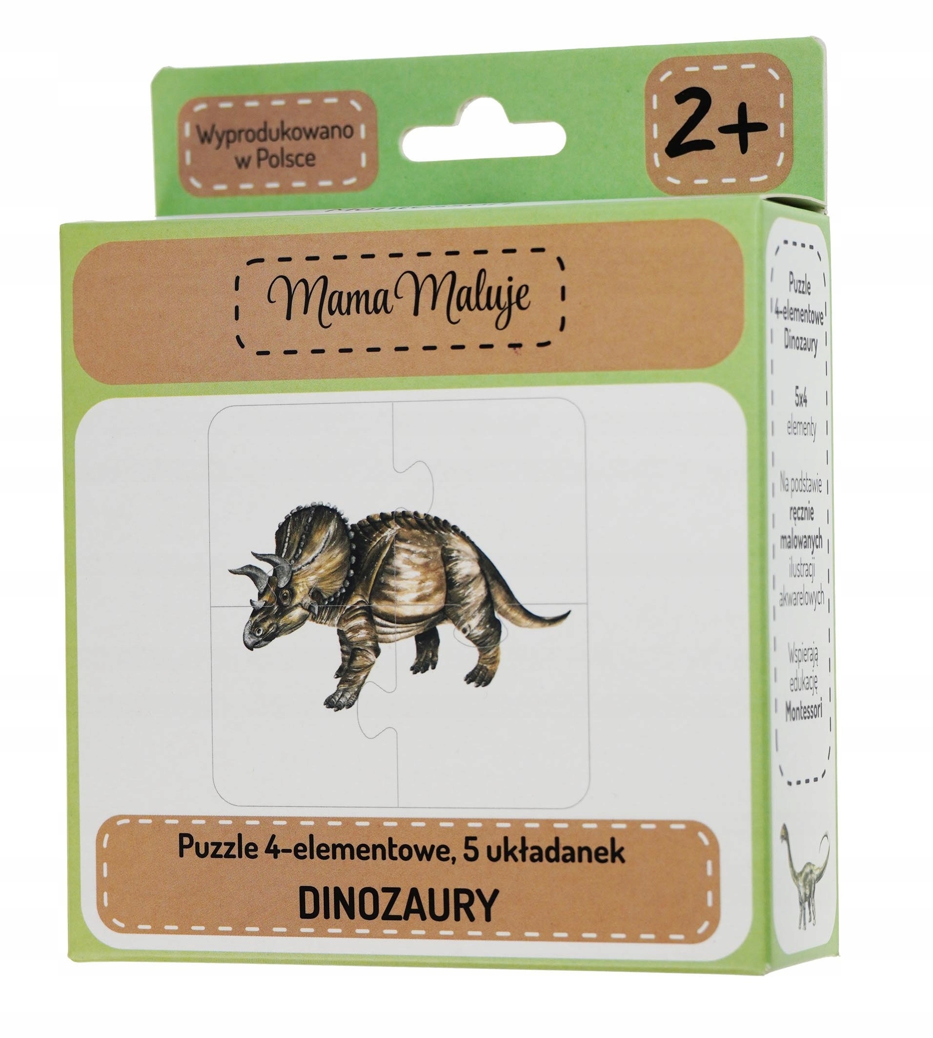 

Puzzle 4 Elementowe Dinozaury