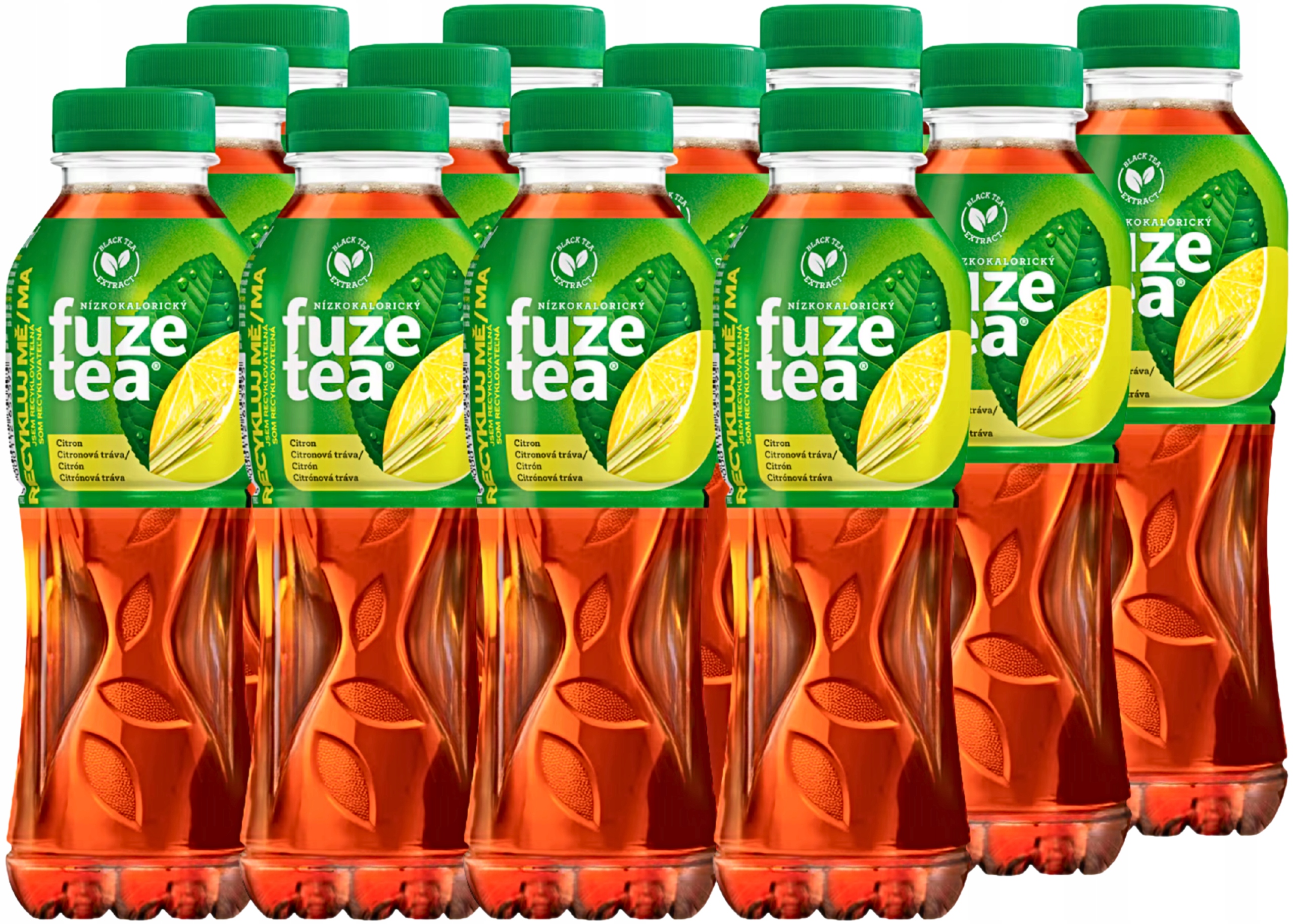 FuzeTea Black Ice Tea Lemon & Lemongrass 12×500ml