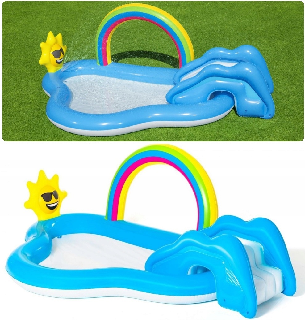 Bestway Dětské Hřiště Nafukovací Bazén Blue Duha 53092