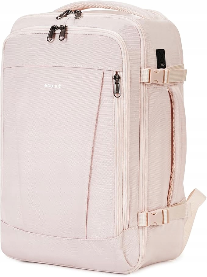 Ecohub Batoh Příruční Batoh Ryanair 20 L, 40x20x25 cm, Béžový