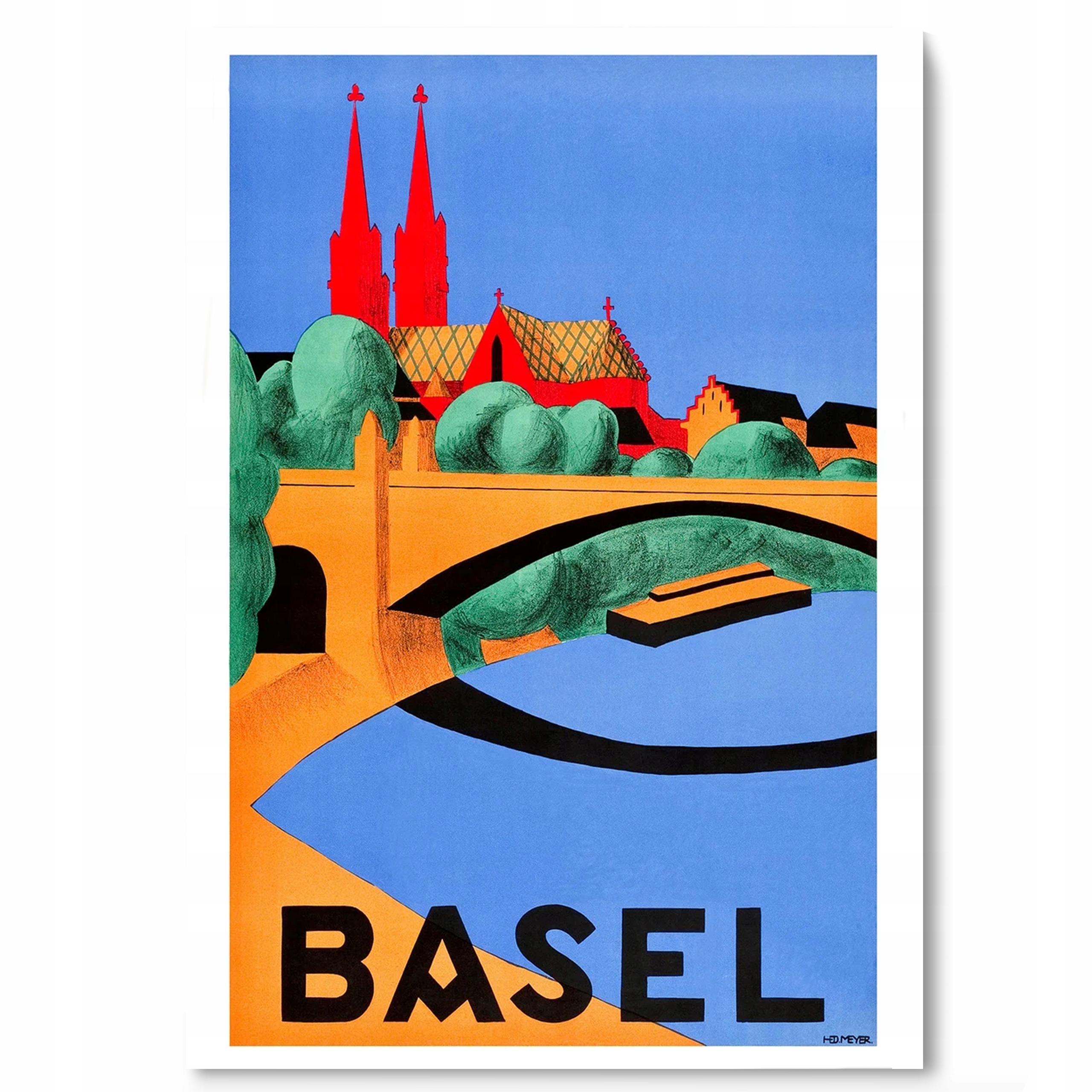 

Plakat Vintage Szwajcaria -basel Bazylea A2