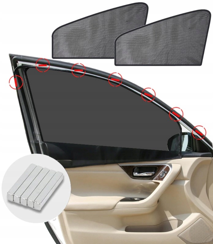 OSŁONA rolety PRZECIWSŁONECZNA do AUTA MAGNESY x2