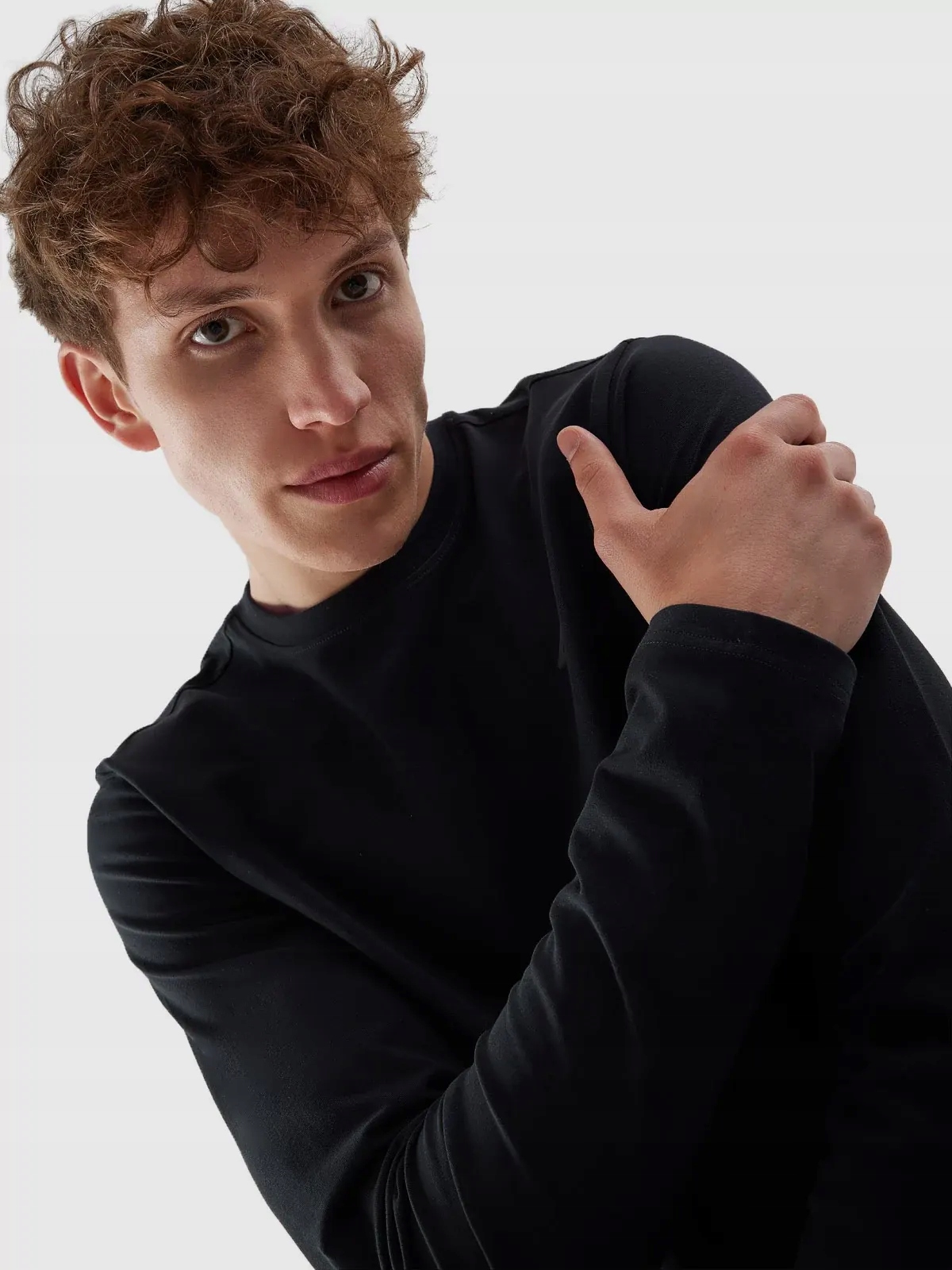 KOSZULKA MĘSKA 4F DŁUGI RĘKAW BAWEŁNA AW23M155 Wzór dominujący bez wzoru