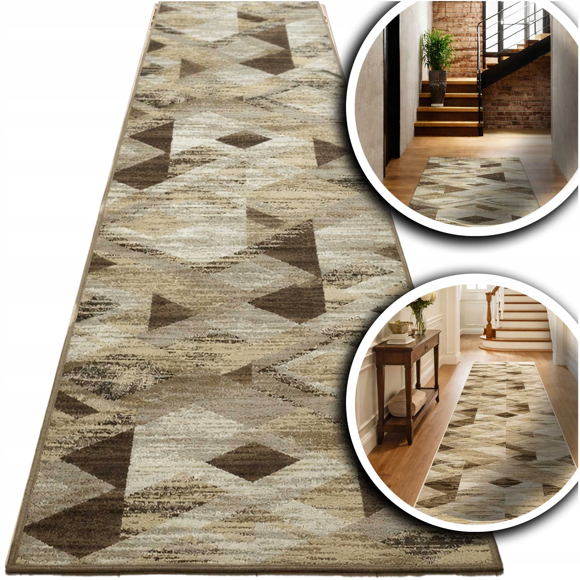 Hnědý Běhoun Do Předsíně Venezia Béžový Běhoun Na Chodbu 80x250