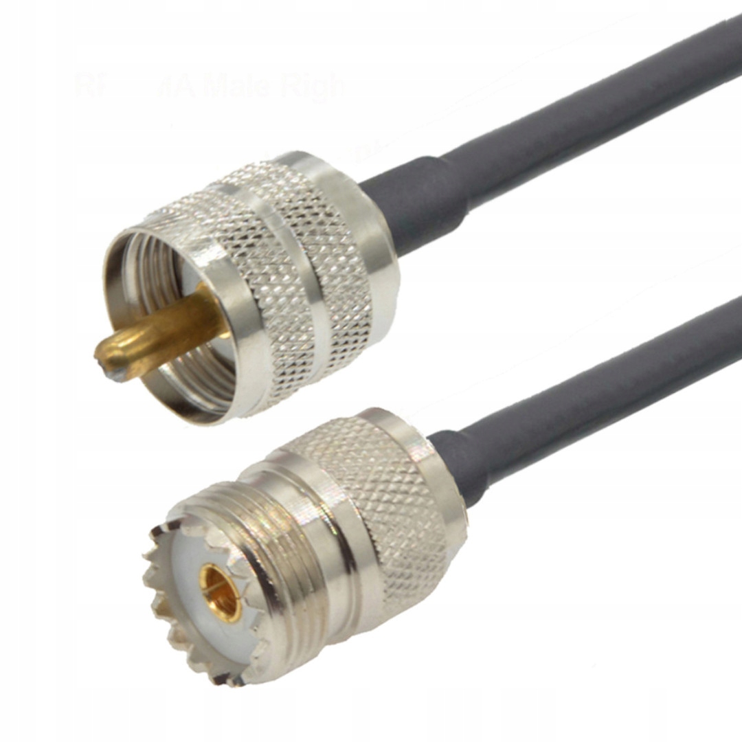 Kabel antenowy Uhf gniazdo Uhf wtyk RG58 2m