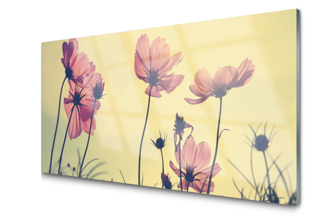 

Panel szklany Płytka Kwiaty Roślina 120x60 + Klej