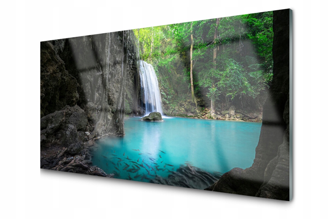 

Panel szklany dekor Jezioro Wodospad 120x60
