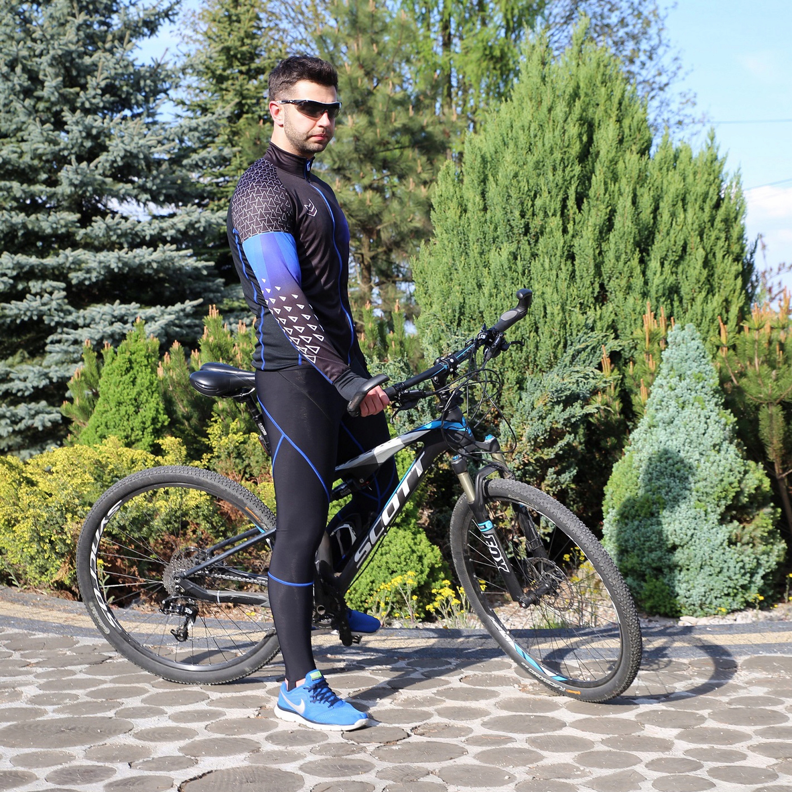 Spodnie rowerowe DŁUGIE z WKŁADKĄ żelową 4D - L Płeć produkt uniseks