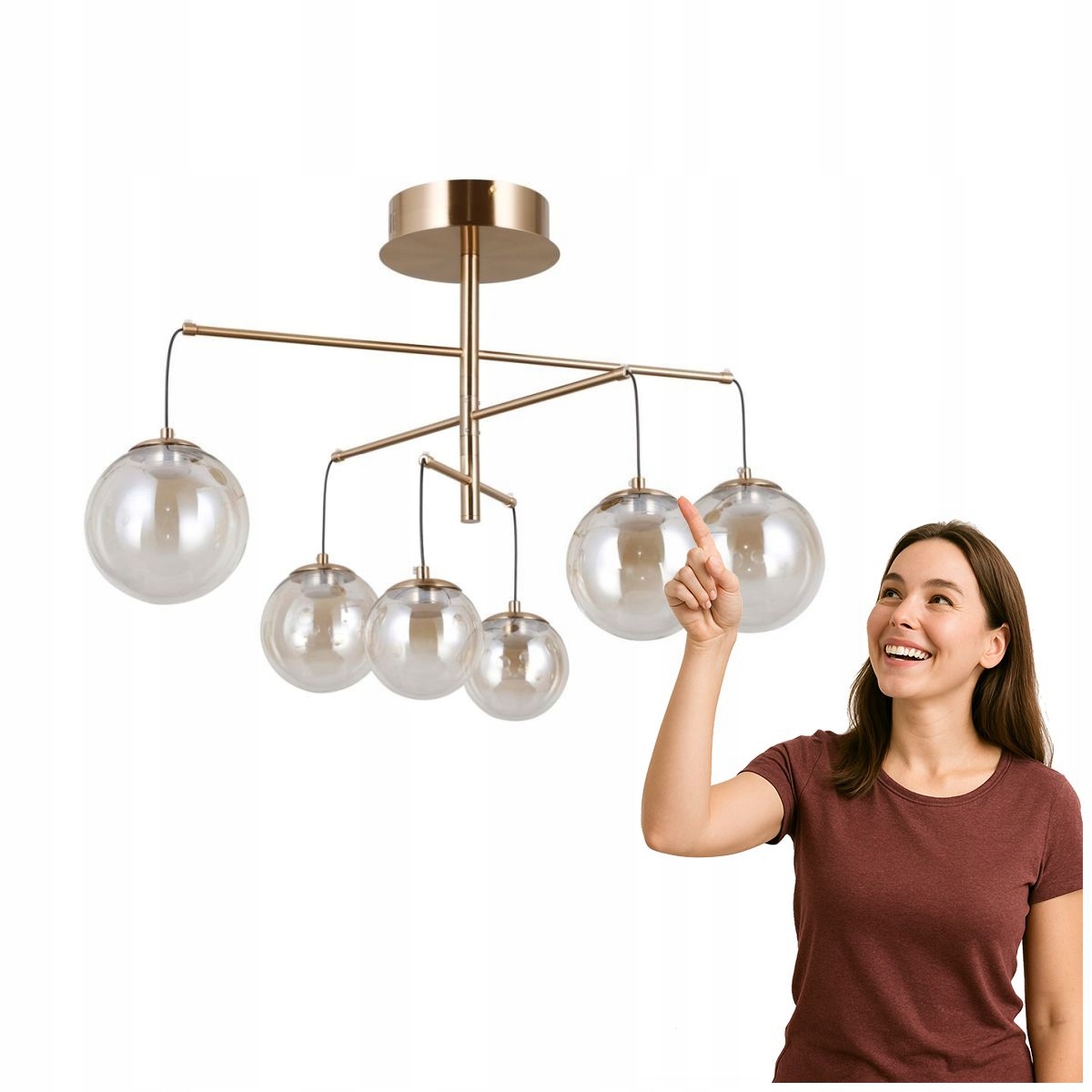 Závesná Led lampa 30W Velada PND-34381-6-HBR Italux