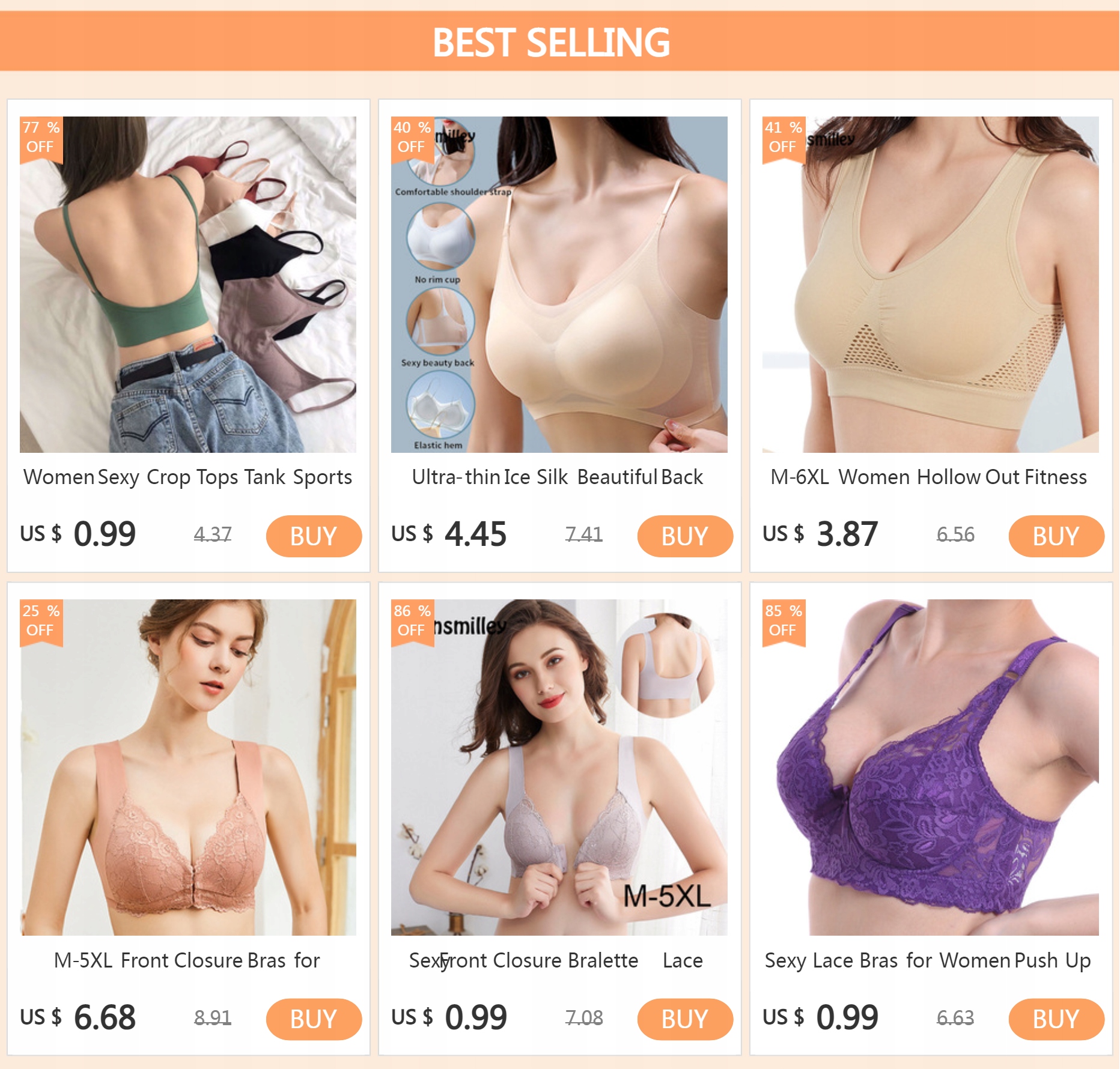 Bras for Women Sexy Beautiful Push Up Seamless Wire Free Bras