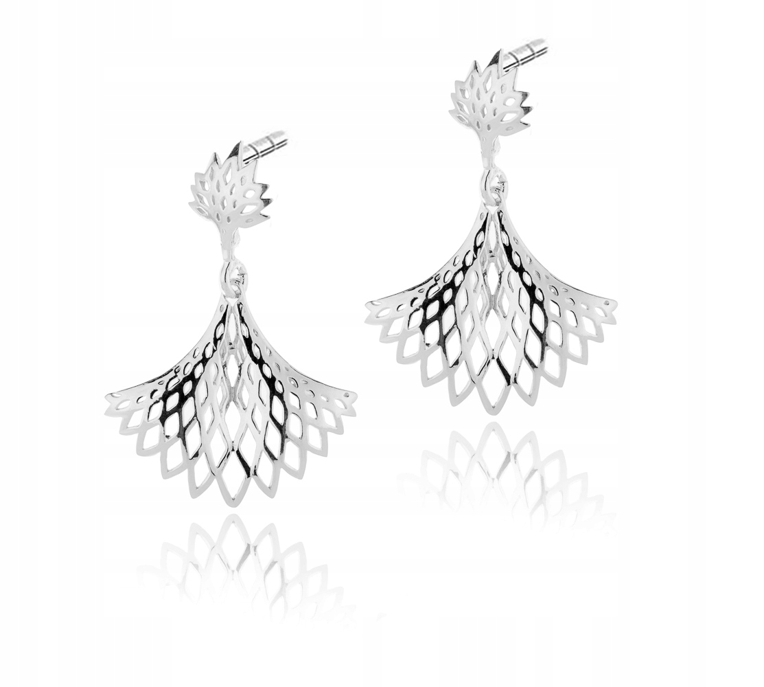 

Srebrnewiszące Ażurowe Kolczyki .925! Hit!