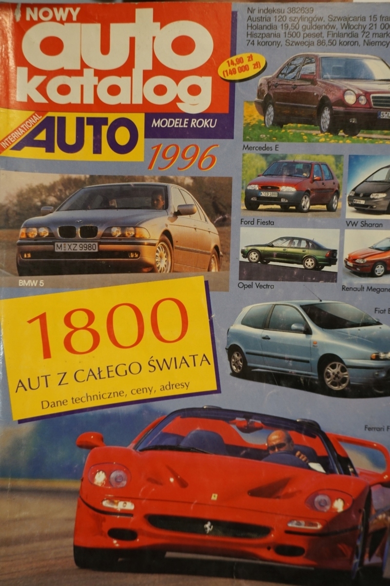 SAMOCHODY ŚWIATA 1996 NOWY AUTO KATALOG