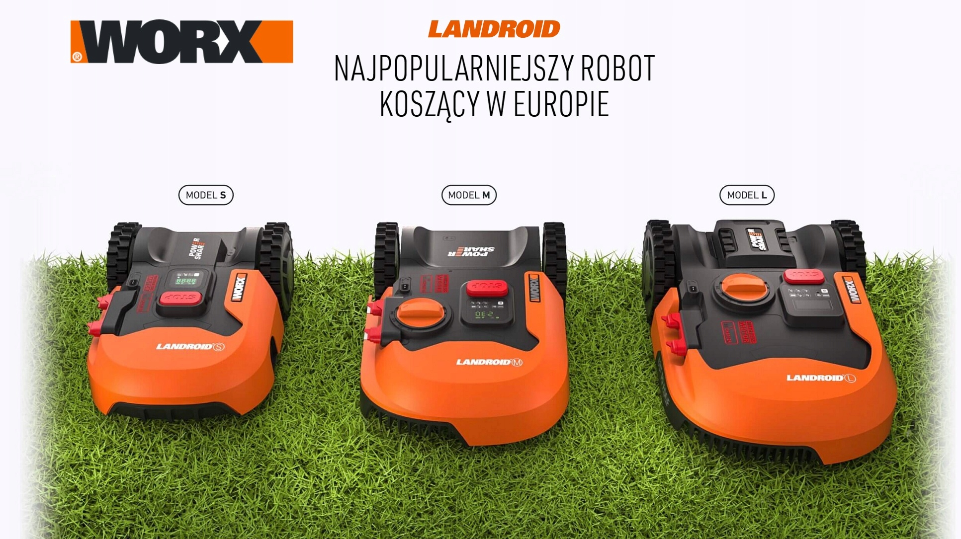 ROBOT KOSZĄCY WORX LANDROID WR141E M500 500m2 Średni czas pracy 60 min