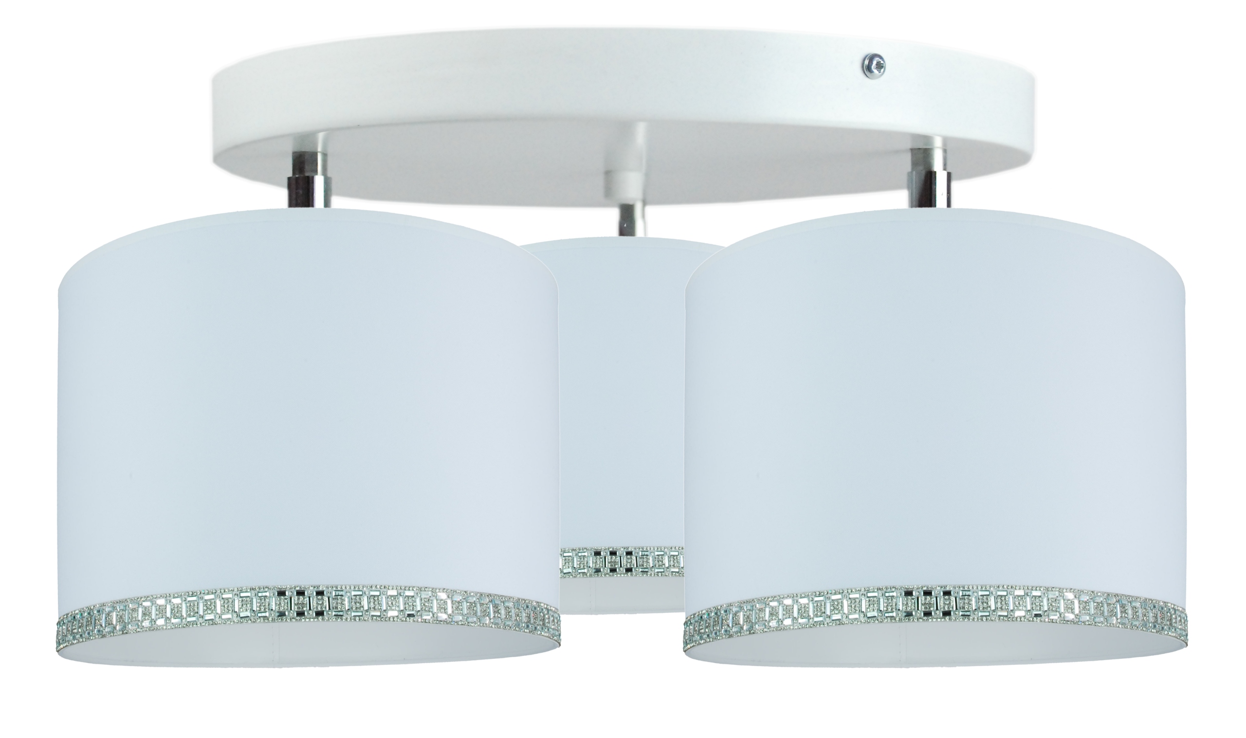 Módní závěsná stropní lampa, moderní lustr stínidlo Dekor 20 cm, bílá