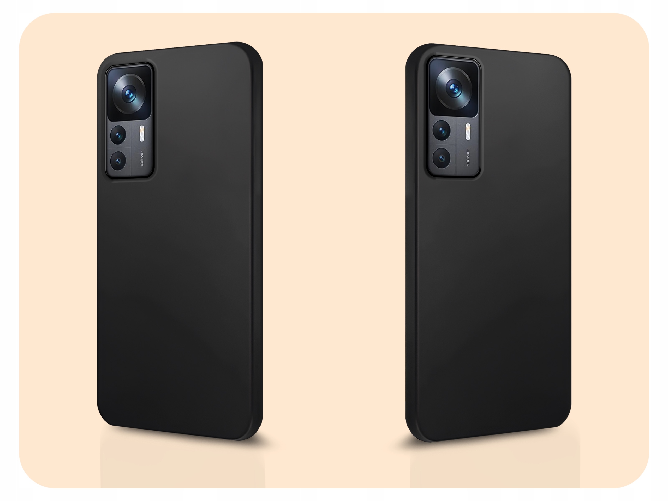 ETUI DO XIAOMI 12T / 12T PRO CZARNE MATOWE SILIKON POKROWIEC CASE + SZKŁO Dedykowany model XIAOMI 12T / 12T PRO