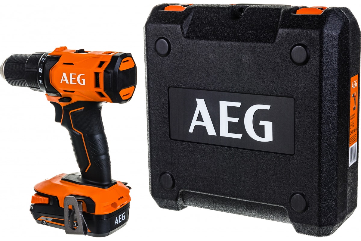 AEG BS18G4-202C WIERTARKO WKRĘTARKA 18V 2 BATERIE 60NM LED UCHWYT 13MM Kod producenta BS18G4-202C