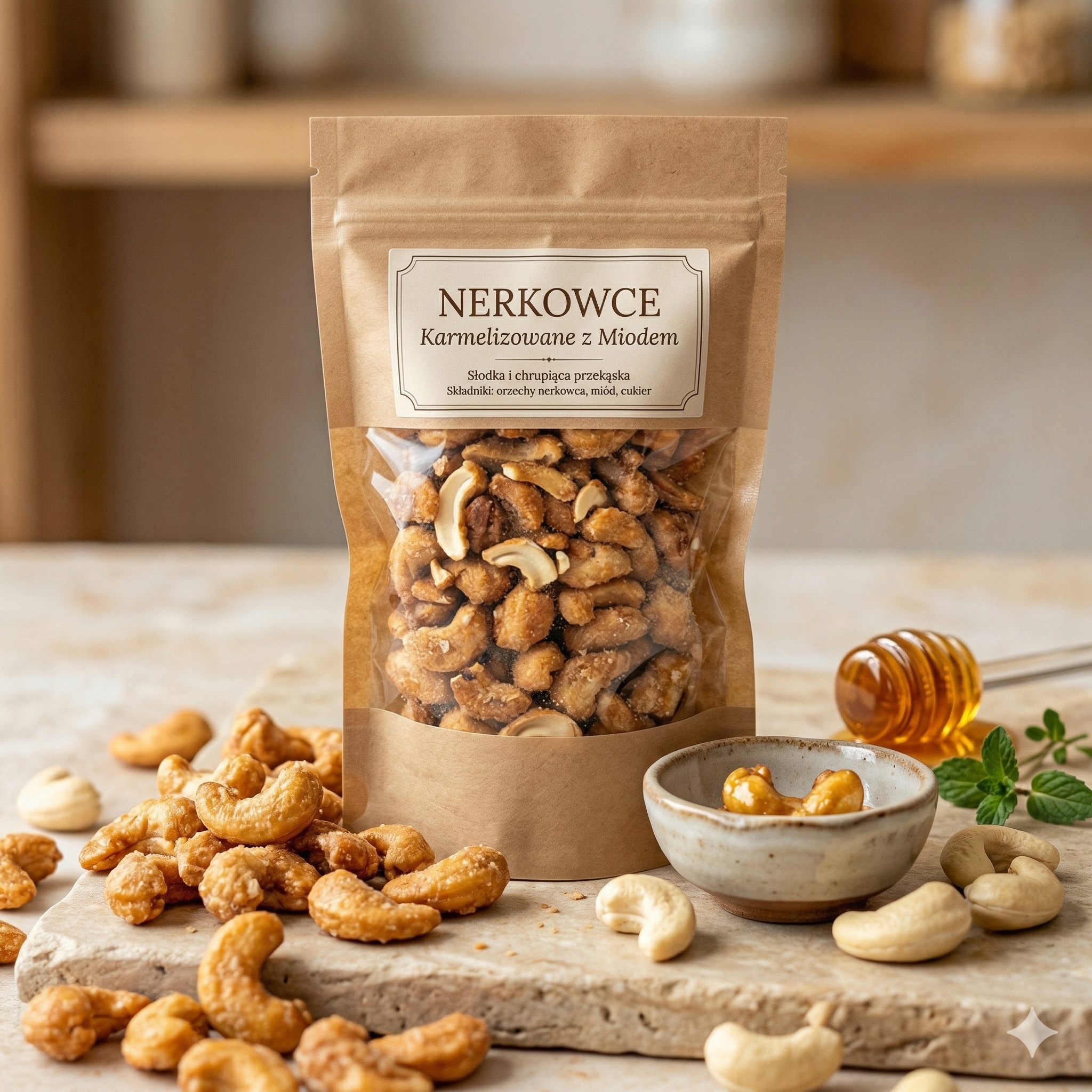 Kešu Ořechy karamelizované s medem 1 kg Gieko Premium