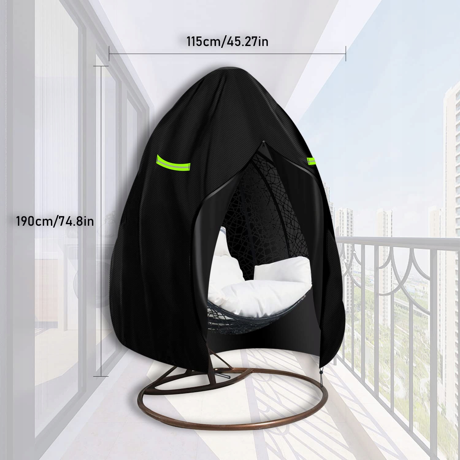 MAXAWE Pokrowiec Na Fotel Wiszący 420D Oxford Wodoodporny Anti-UV — miniatura 2