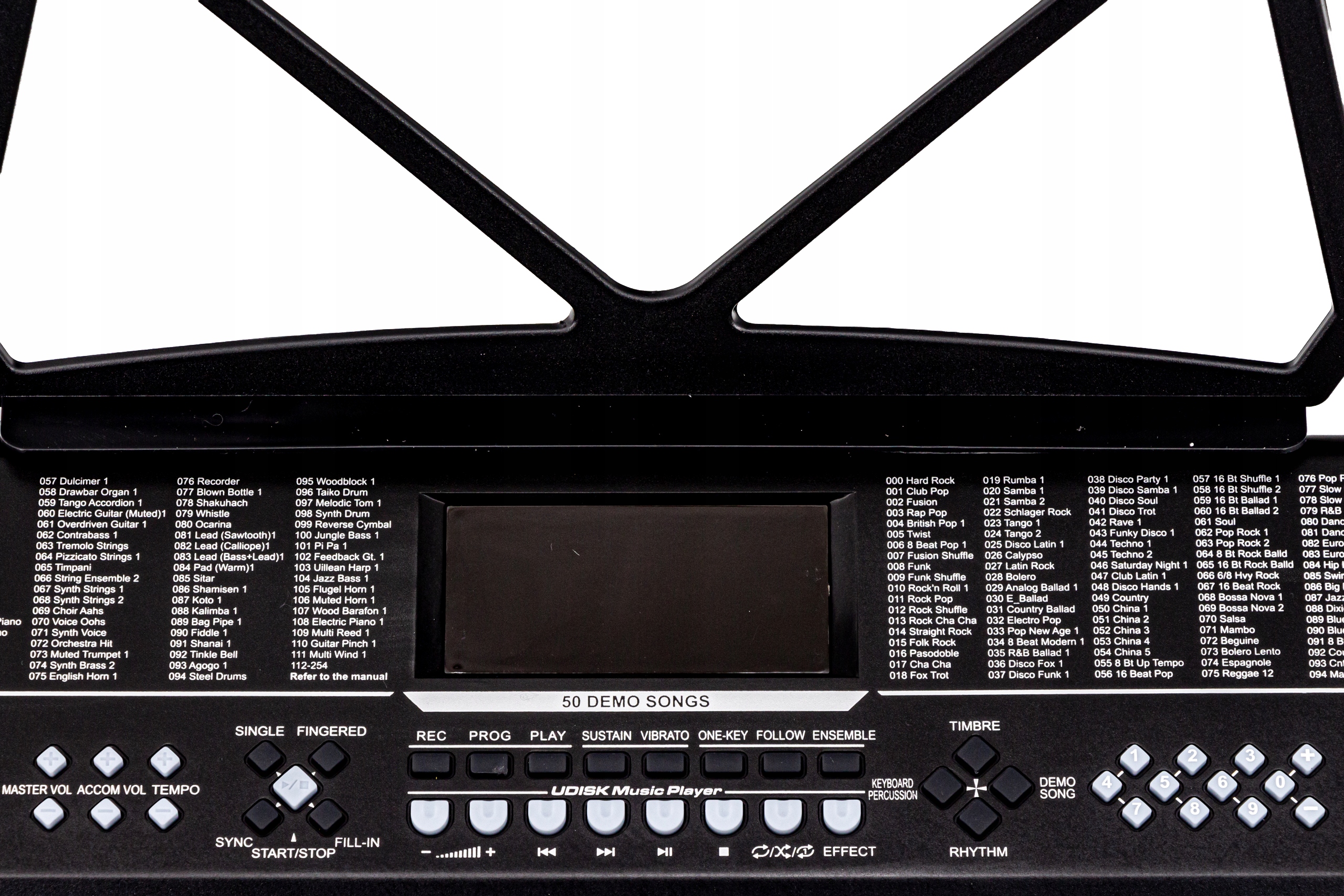 Keyboard ze STATYWEM na klawisze NAKLEJKI NUTY do nauki gry Organy MK-2102 Waga produktu z opakowaniem jednostkowym 2 kg