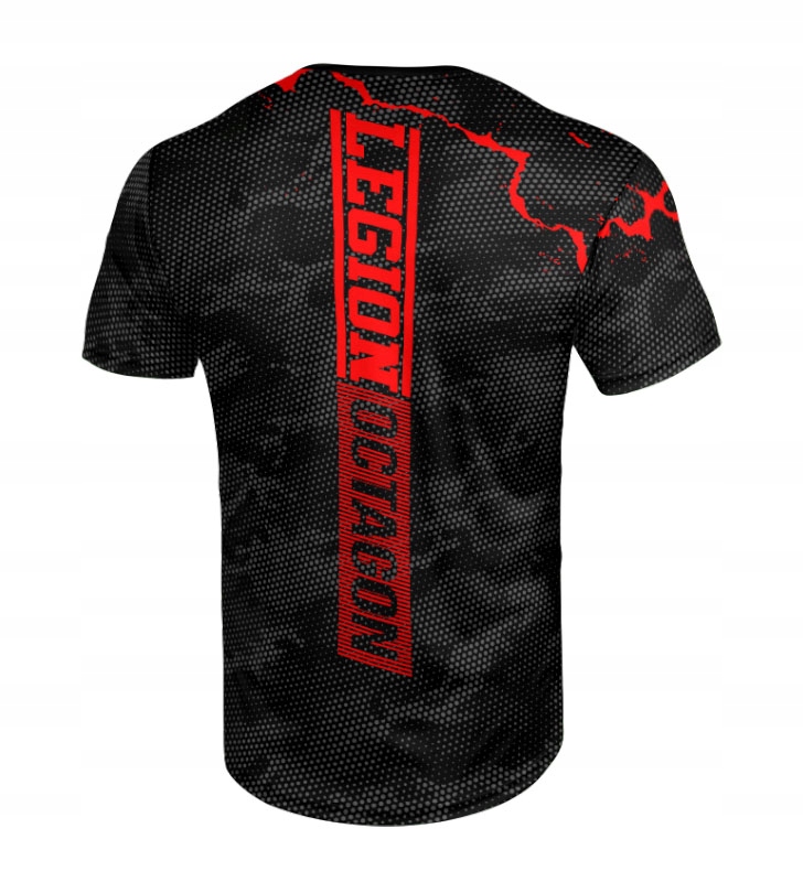Octagon Legion T-Shirt Koszulka Techniczna Marble Camo Red L