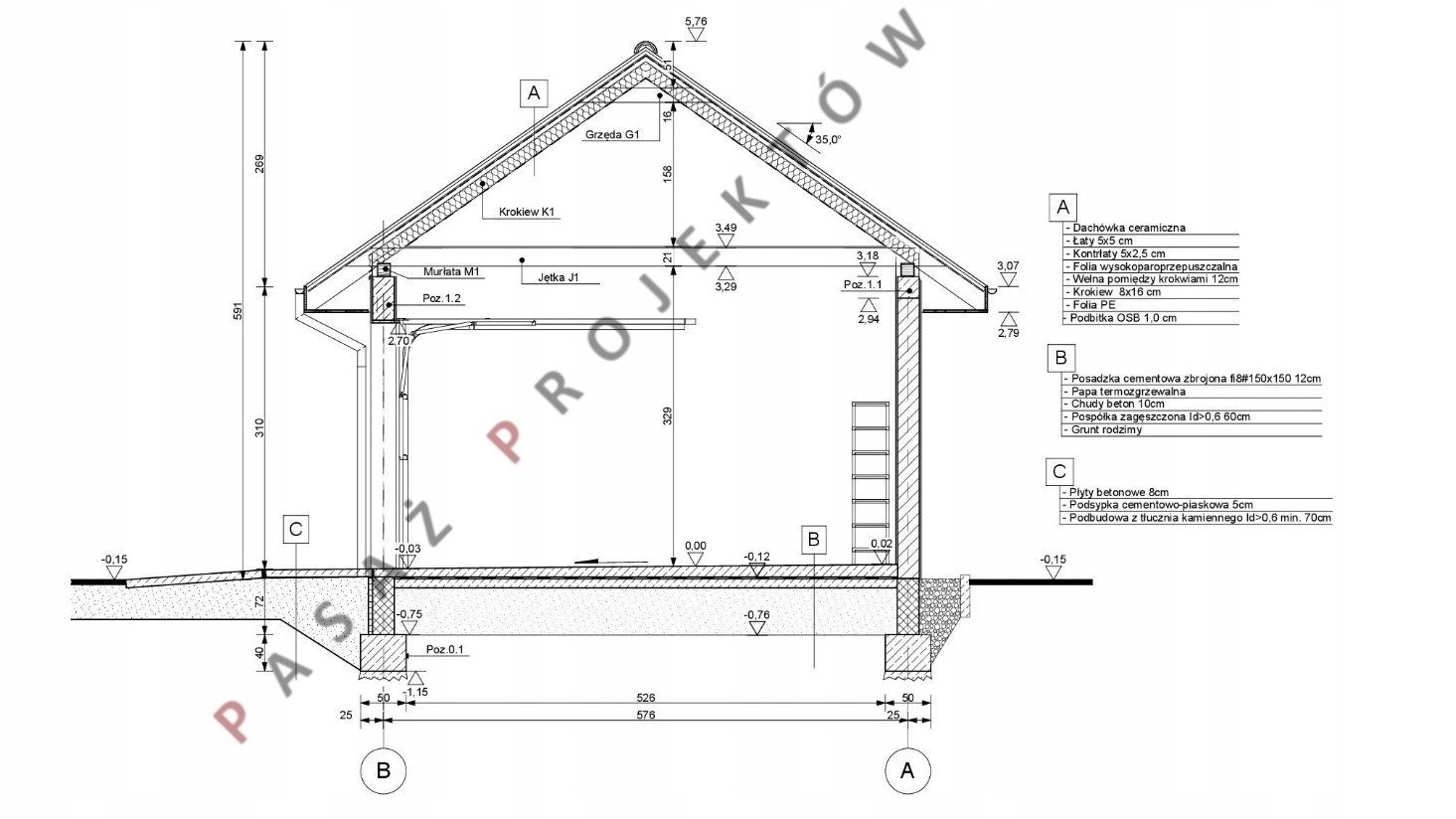 PROJEKT BUDYNKU GOSPODARCZEGO G012 Marka inna