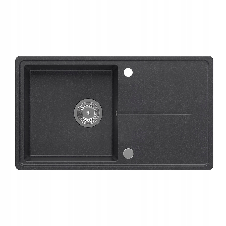 Quadron Tony 111 Granitový drez 1-komorový 78x45x18,5 cm čierny