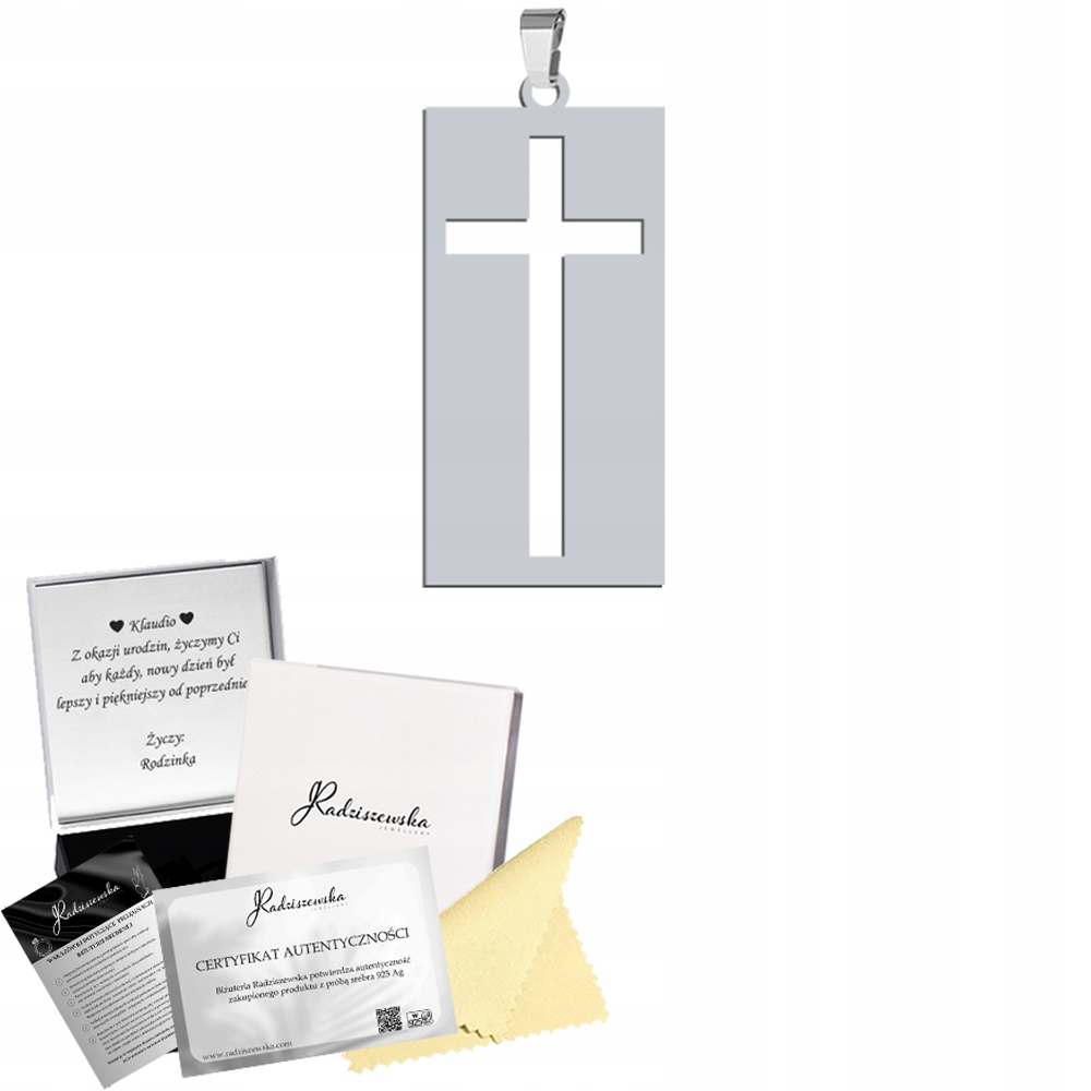 Medailon s křížkem Stříbro 925 Dárek Svaté Přijímání Přání Bonus