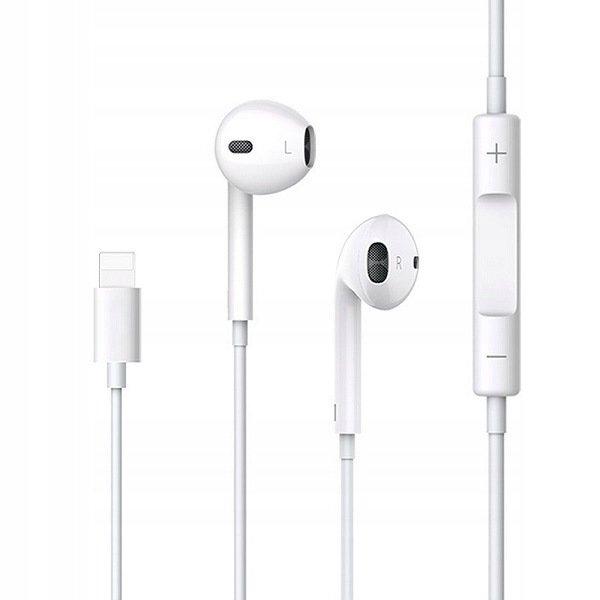 Usams Słuchawki stereo EP-24 Lightning iPhone 7/8/X/XS/XR biały HSEP2401