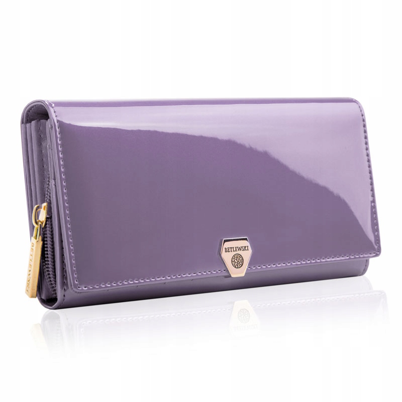 

Portfel skórzany damski lakierowany Betlewski Rfid