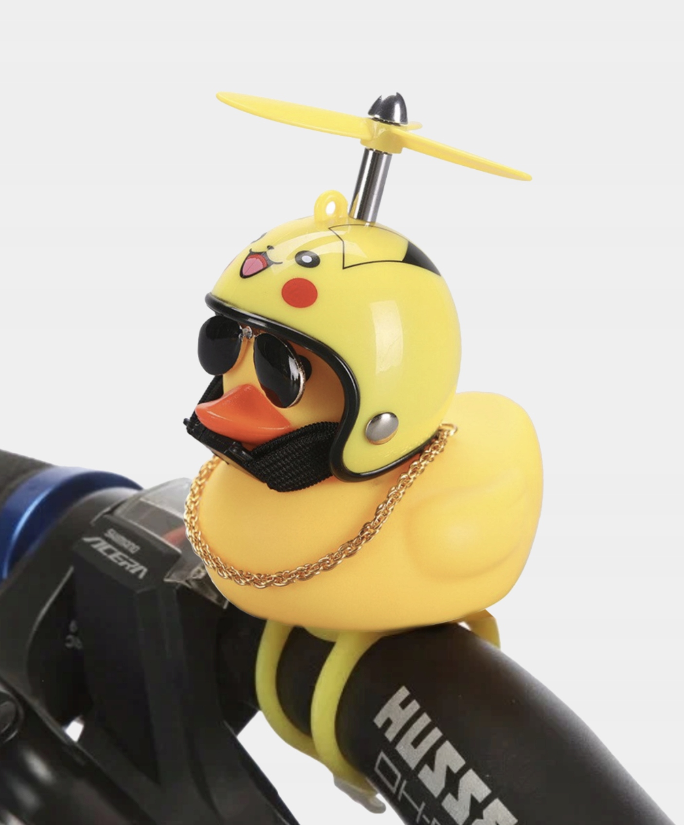 Lampka rowerowa, dzwonek w kaczuszka Pikachu Stan opakowania oryginalne