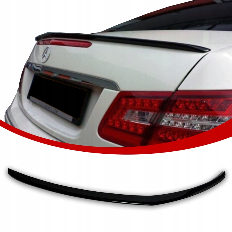 Letka Spoiler Nástavec W207 Zadní Spoiler Malý Černý Lesk