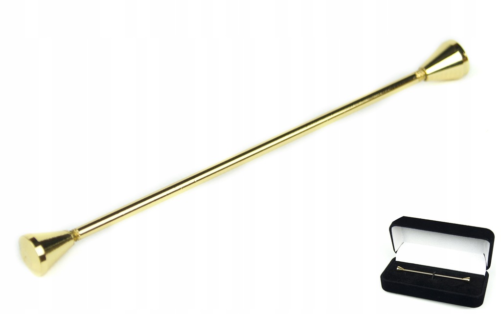 Złota Szpilka do kołnierzyka Pin collar Bar