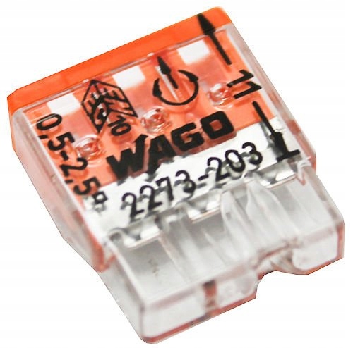 SZYBKOZŁĄCZKA WAGO 2273-203 DRUT 3x2,5mm 1szt
