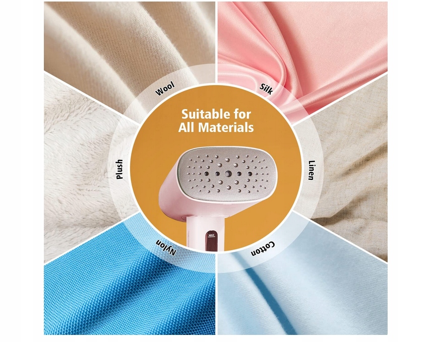 Parownica do Ubrań Steamer Żelazko Parowe Ręczne Mocne Streamer 110ml 800W Model HE-S3