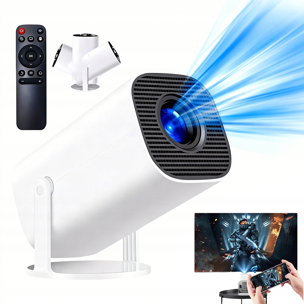 Rzutnik Projektor Android 12 720P Wifi 5G Bluetooth Hdmi Usb Ekran 200"